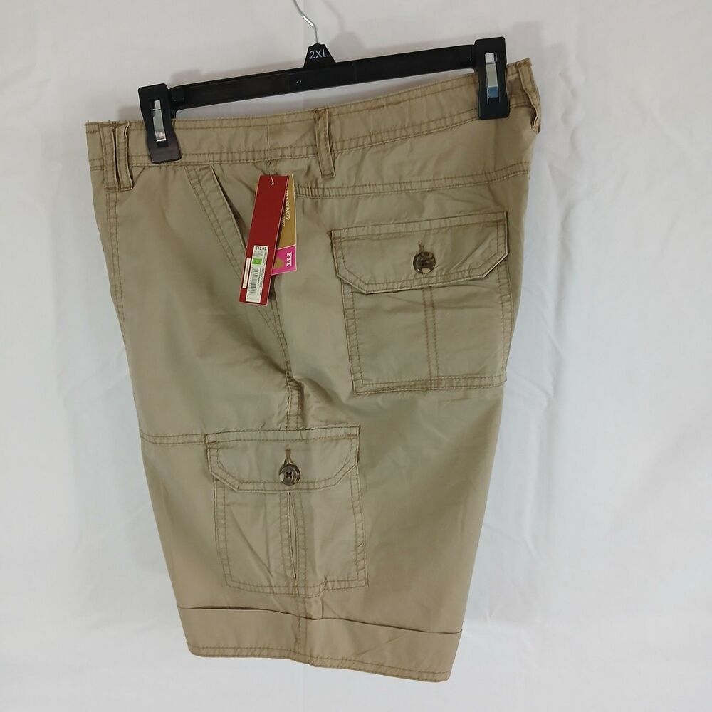 merona cargo‎ shorts Fit 4 Mid Waist NWT  Sz 12  Casual Summer Beach Cabin
